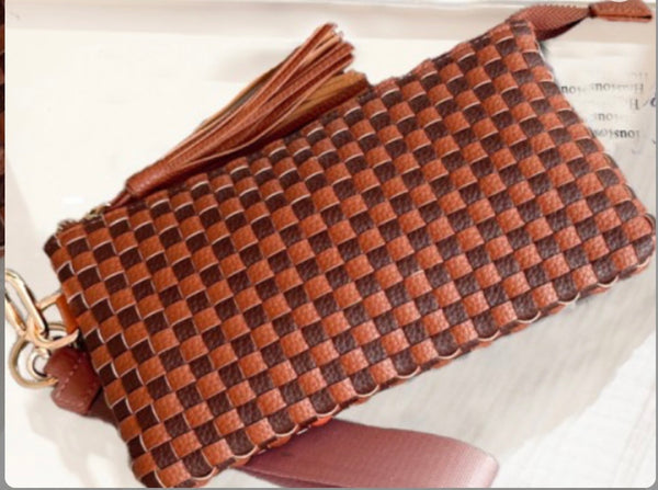 Woven Wristlet Clutch