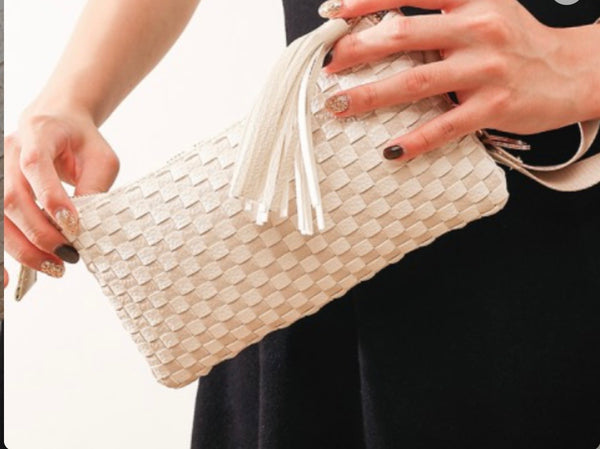 Woven Wristlet Clutch