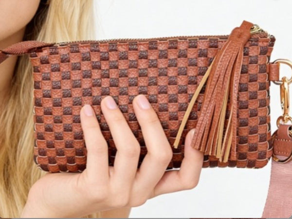 Woven Wristlet Clutch