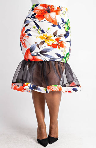 Floral Organza Skirt