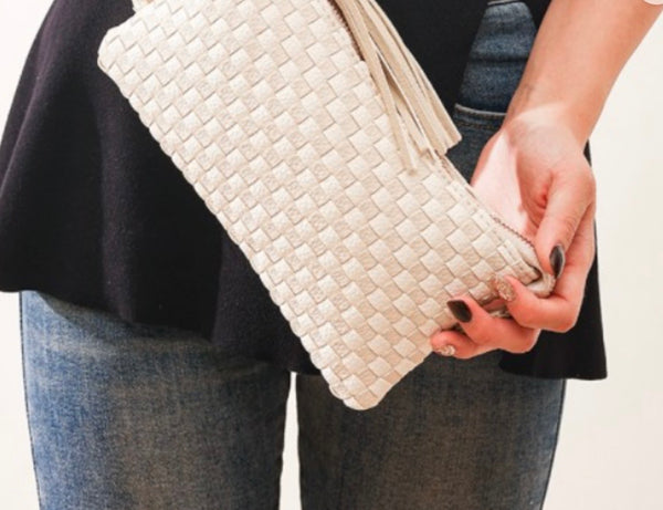 Woven Wristlet Clutch