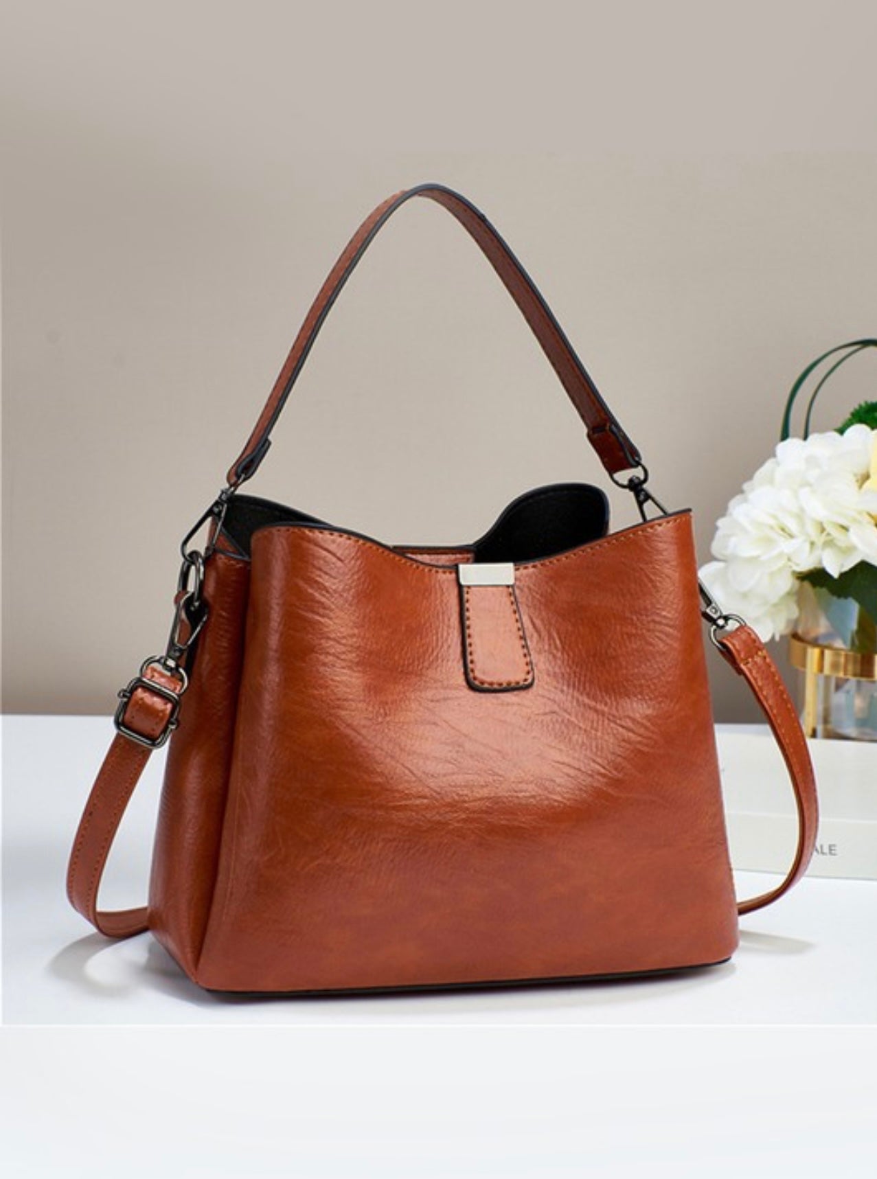 Mini Vegan Leather Tote