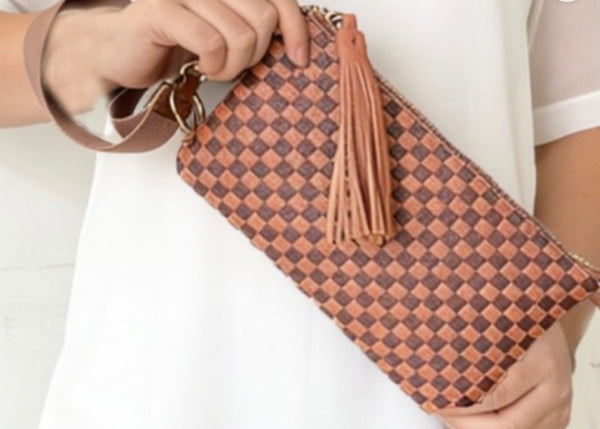 Woven Wristlet Clutch