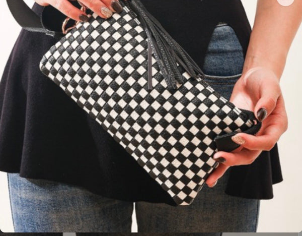 Woven Wristlet Clutch